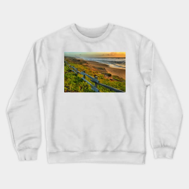 Pt. Reyes North Beach Sunset Crewneck Sweatshirt by AdamJewell